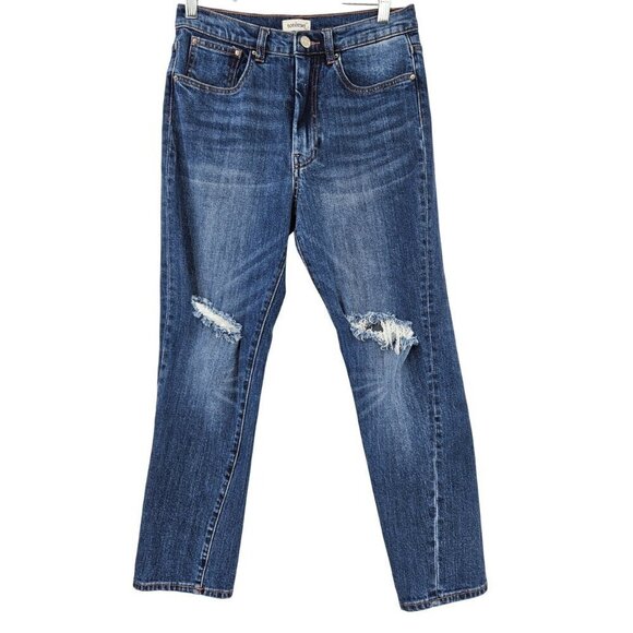 Toteme Original Ripped Twisted Seam Jeans Dark Wash Women’s Size 25 Straight Leg - Picture 5 of 16